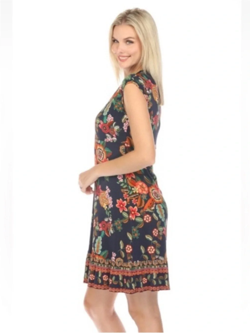 NWT JOHNNY WAS The Janie Clark-wood Favorite Tank
Tiered Dress - Picture 3 of 4